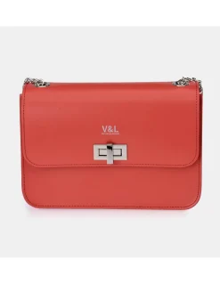 Victorio & Lucchino Bolso con cadena y solapa para mujer en piel