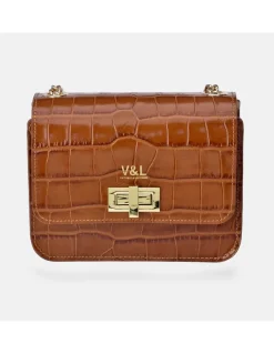 Victorio & Lucchino bolso de bandolera con solapa para Mujer en piel grabado coco