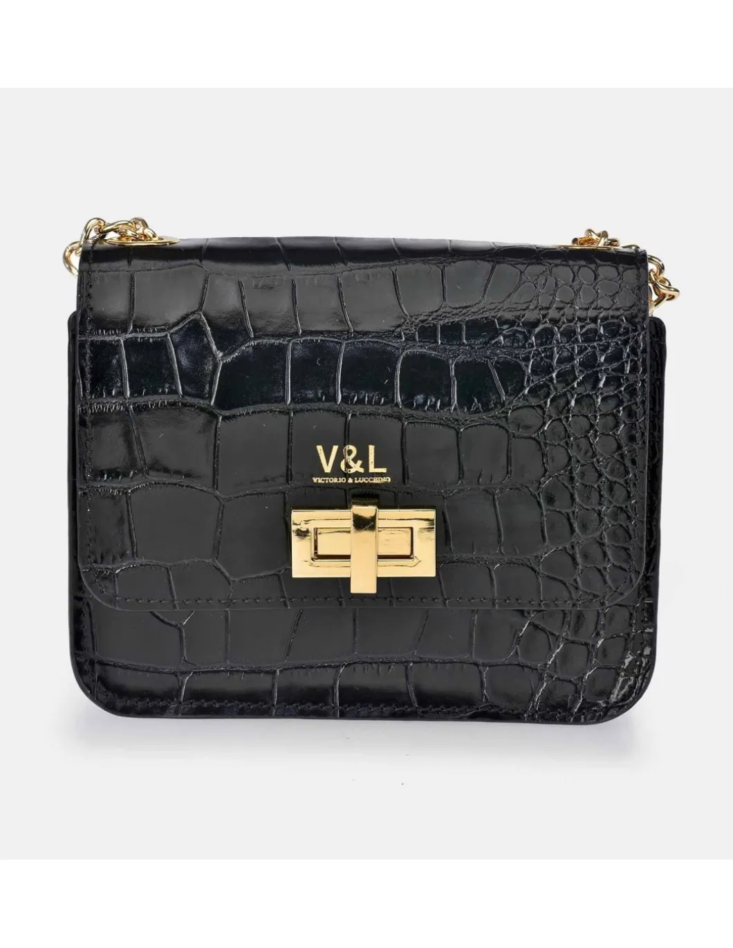 Victorio & Lucchino bolso de bandolera con solapa para Mujer en piel grabado coco