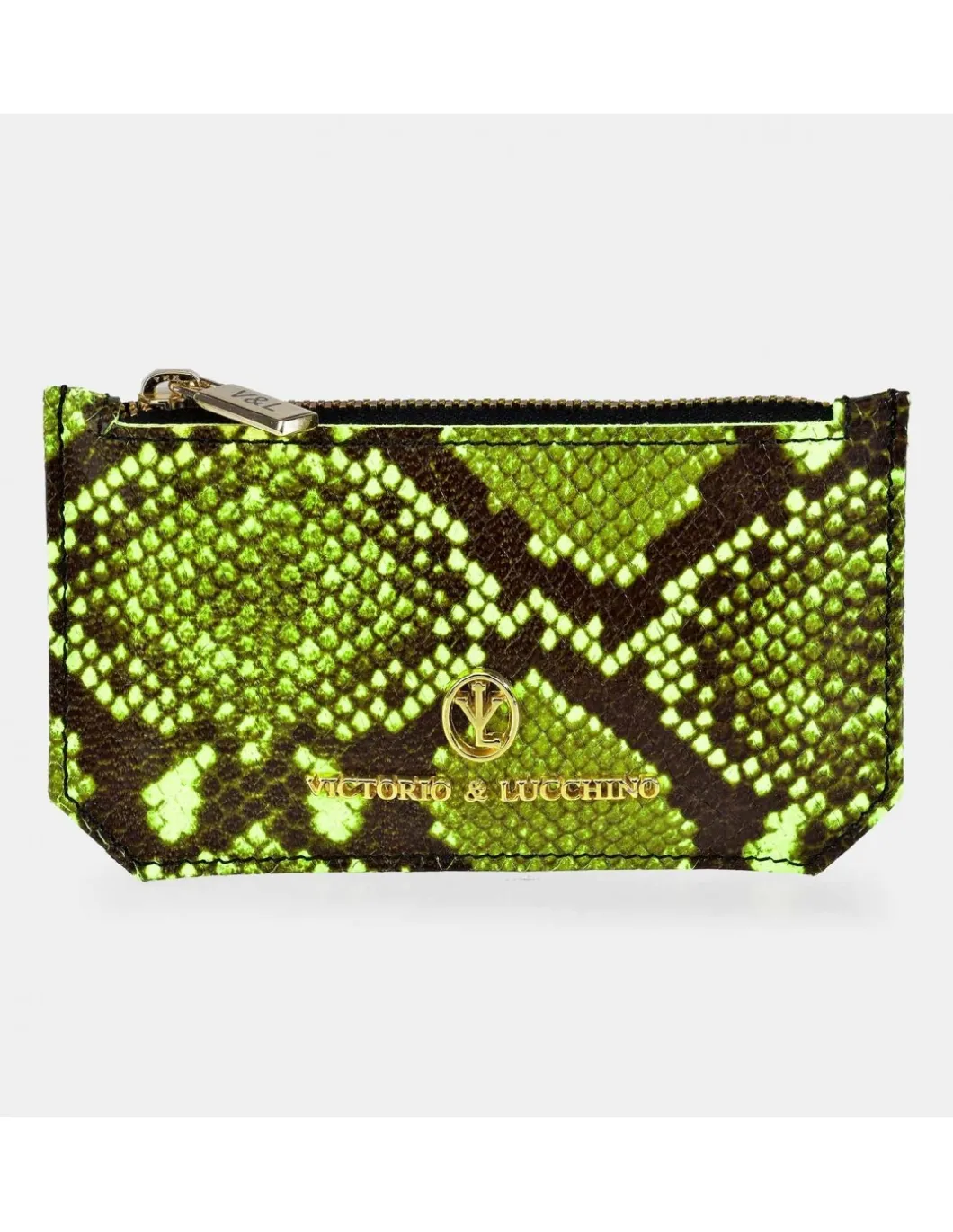 Victorio & Lucchino monedero tarjetero plano para mujer color Fluor