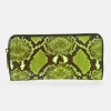 Victorio & Lucchino Monedero cremallera grande mujer piel animal print flúor