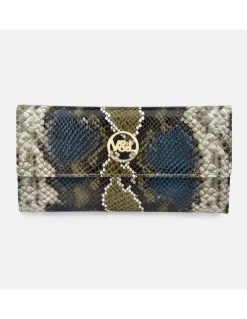 Victorio & Lucchino Monedero billetero mujer grande piel animal print con solapa