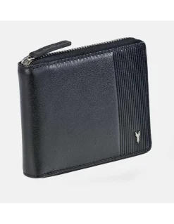 YANKO americano en piel suave con monedero y cremallera para hombre