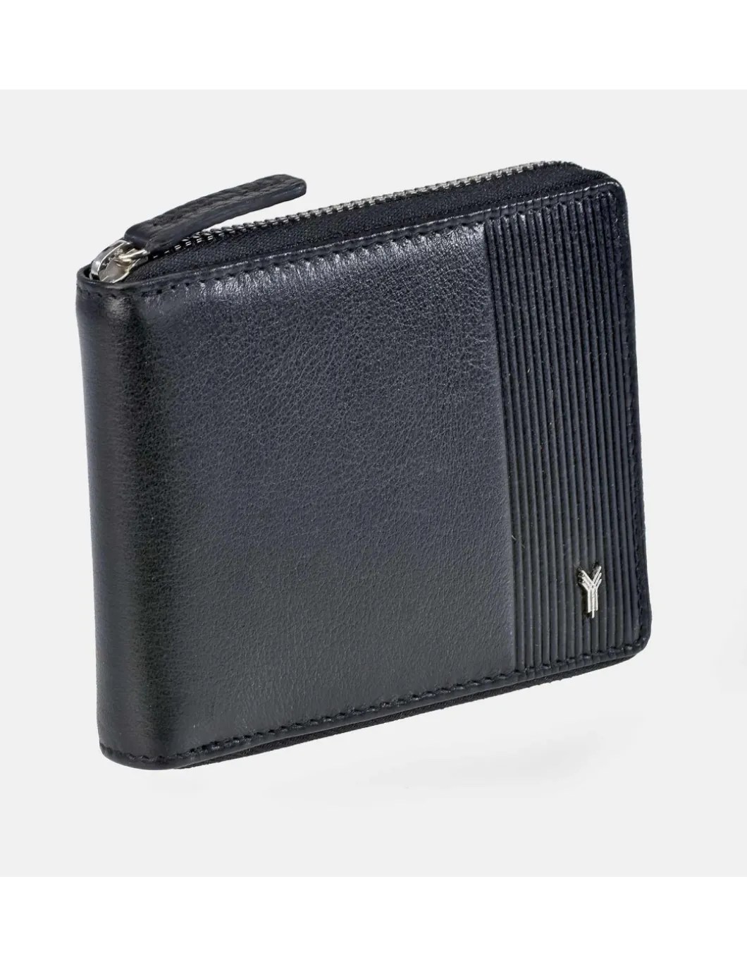 YANKO americano en piel suave con monedero y cremallera para hombre