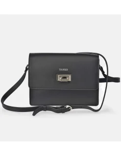 YANKO Bolso con solapa y bandolera para mujer piel lisa