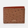 YANKO Cartera americano de piel para hombre grabado avestruz