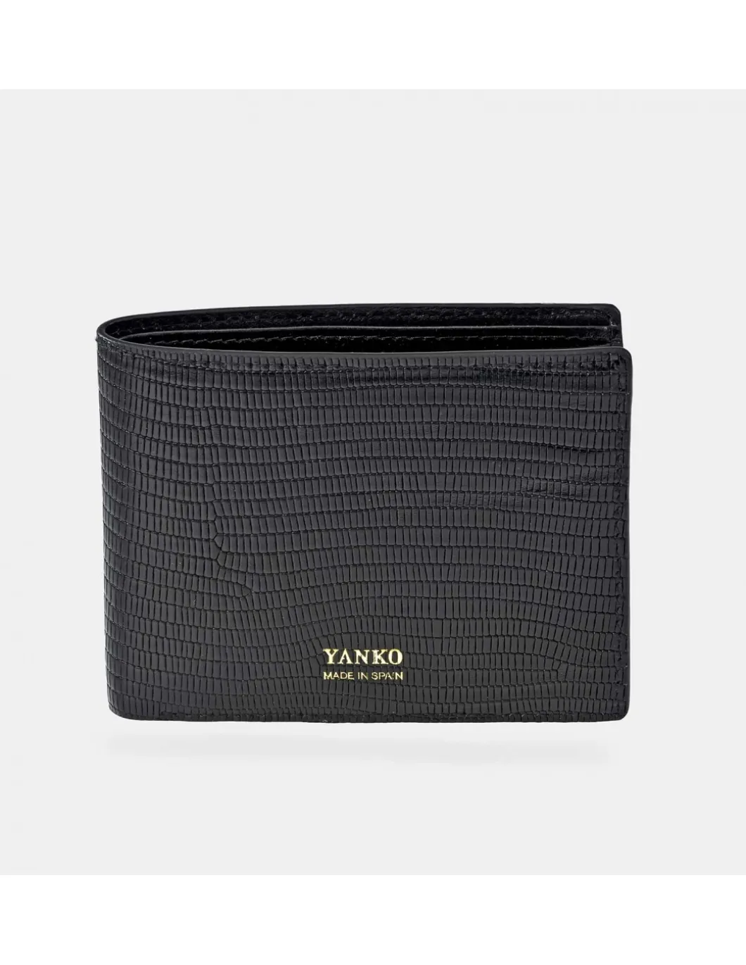 YANKO Cartera americano piel con monedero para hombre grabado raya