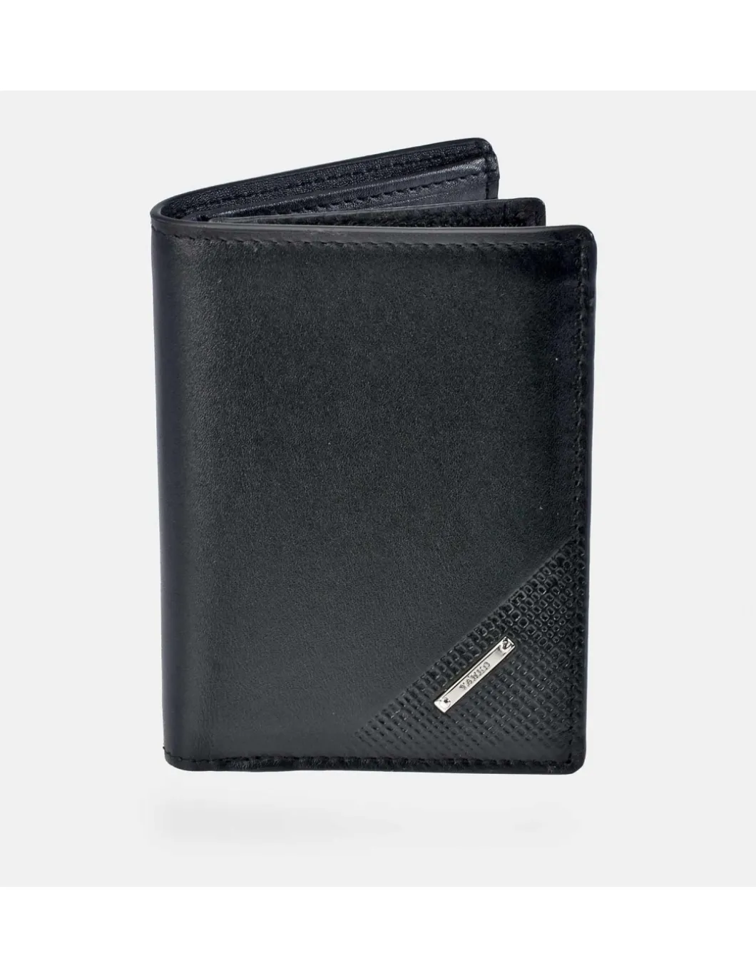 YANKO cartera con tarjetero en piel con aplique para hombre