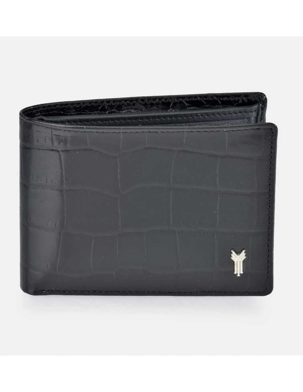 YANKO cartera de piel azul tipo americano con billetera y monedero para hombre