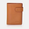 YANKO Cartera de piel colores con cierre y monedero para hombre