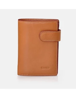 YANKO Cartera de piel colores con cierre y monedero para hombre