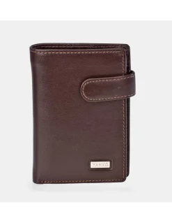 YANKO Cartera en piel suave para hombre con cierre y monedero