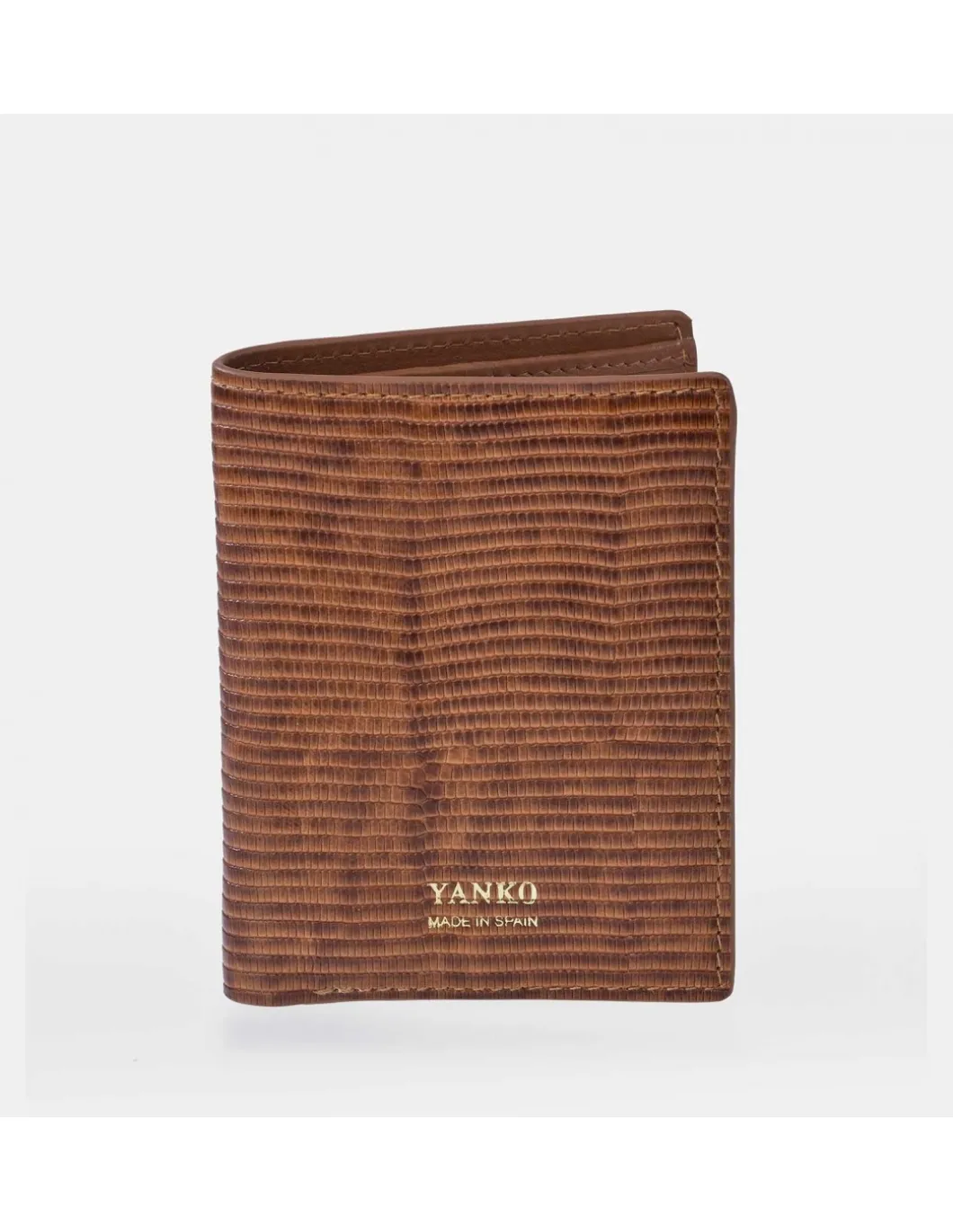 YANKO cartera piel para caballero grabado raya
