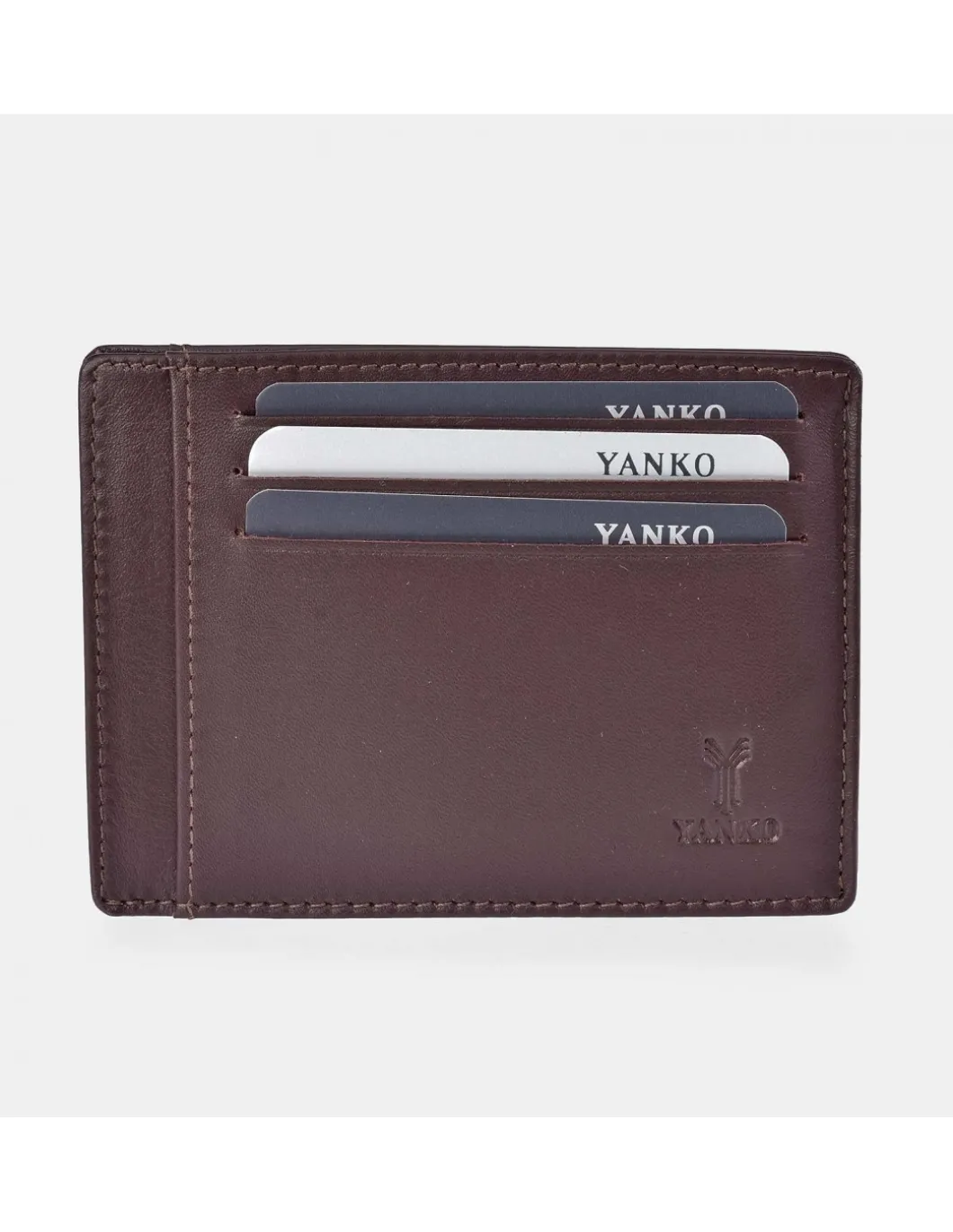 YANKO Tarjetero plano grande en piel colores