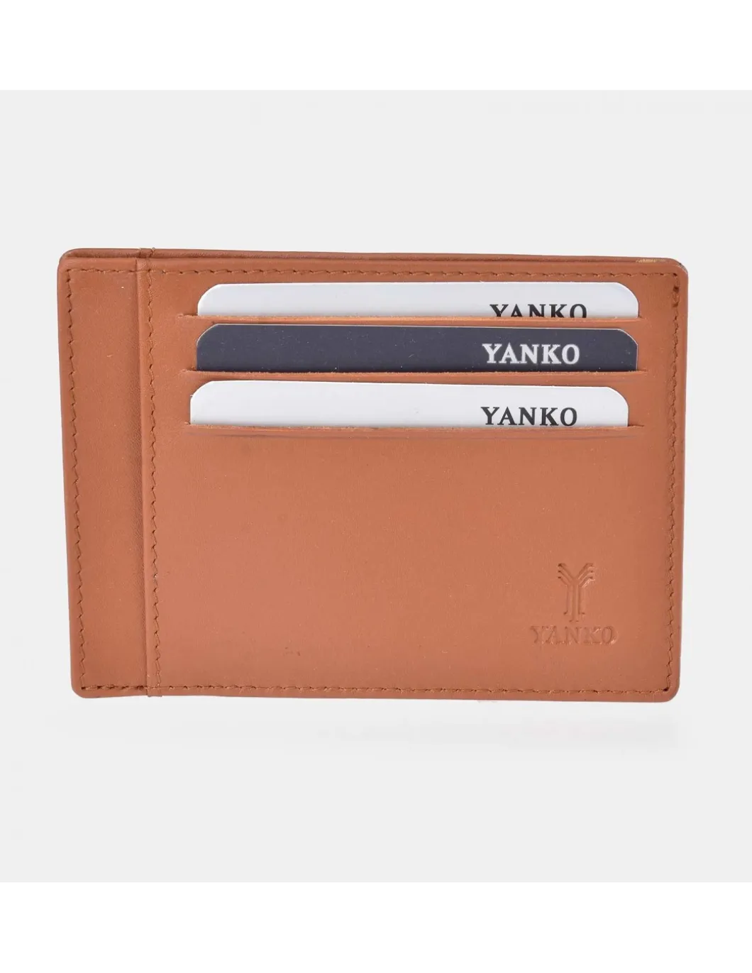 YANKO Tarjetero plano grande en piel colores