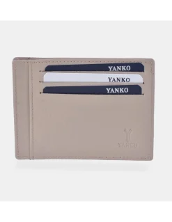 YANKO Tarjetero plano grande en piel colores
